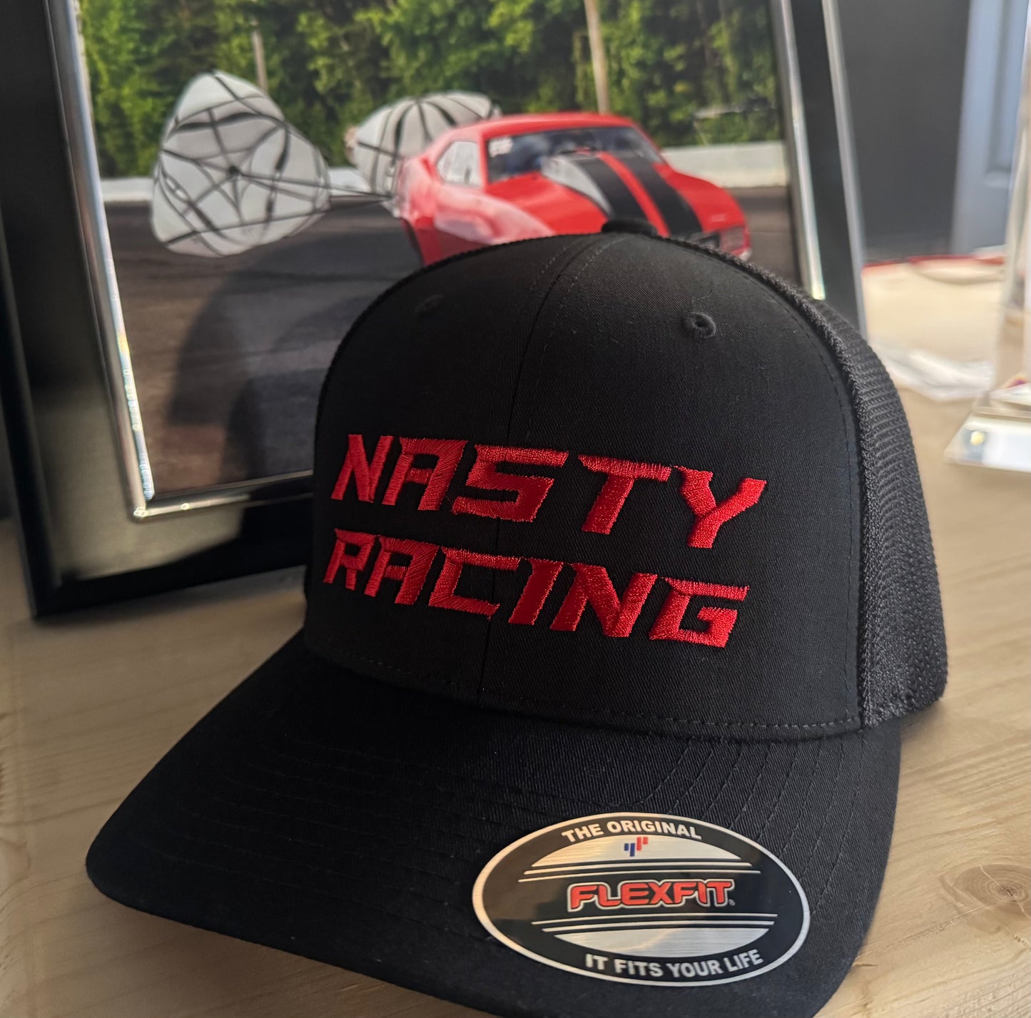 Nasty Racing Black/Red flex fit